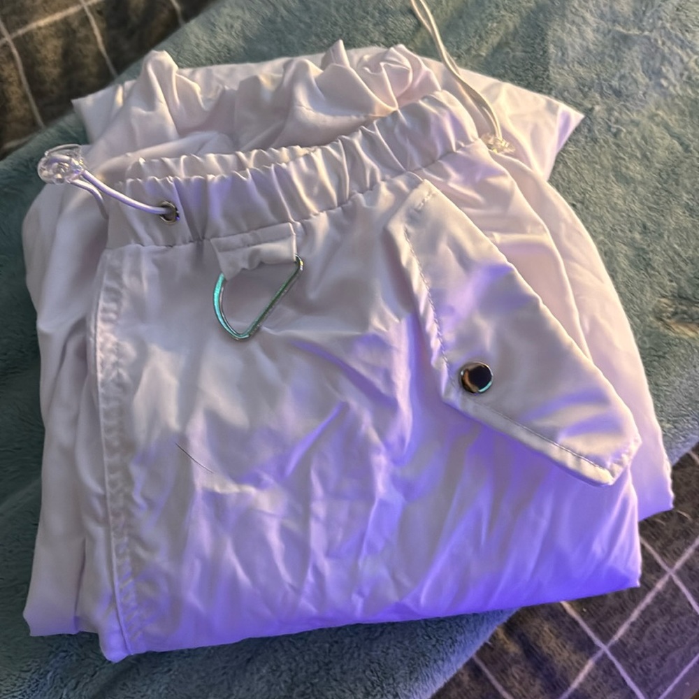 Baggy white cargo pants